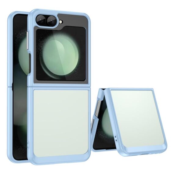 Per Samsung Galaxy Z Flip6 5G Custodia per telefono in TPU ibrido acrilico serie colorata (blu)