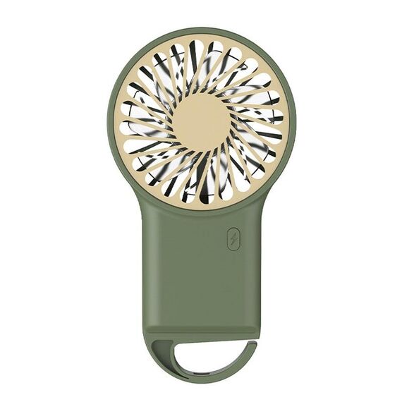 Mini ventilatore portatile pieghevole da tavolo USB ricaricabile Mini ventilatore da alpinismo Ventilatore silenzioso (verde oliva)