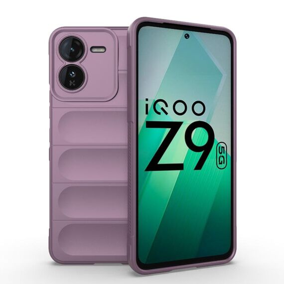 Per vivo iQOO Z9 5G Magic Shield TPU + custodia per telefono in flanella (viola)