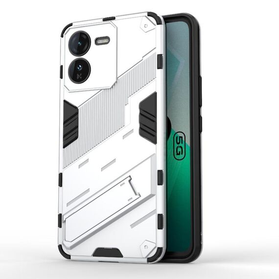 Per vivo iQOO Z9 5G Punk Armor 2 in 1 PC + custodia per telefono in TPU con supporto (bianco)