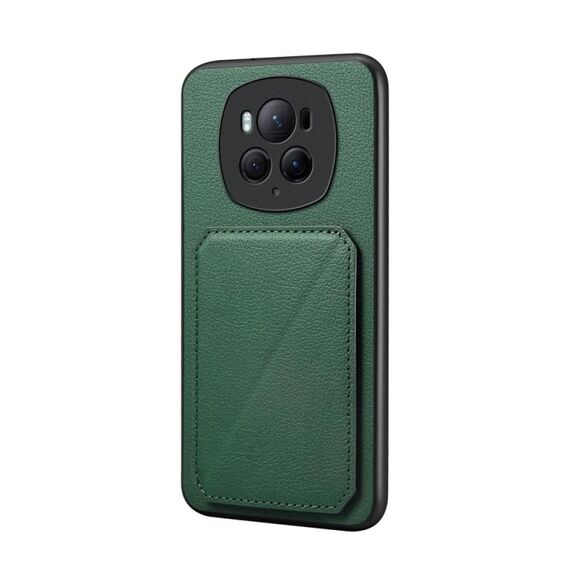 Per Honor Magic6 Pro 5G D04 Custodia per telefono con doppio slot per scheda texture vitello (verde)