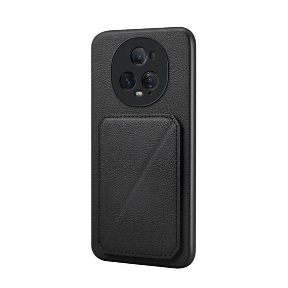 Per Honor Magic5 Ultimate 5G D04 Custodia per telefono con doppio slot per scheda texture vitello (nero)