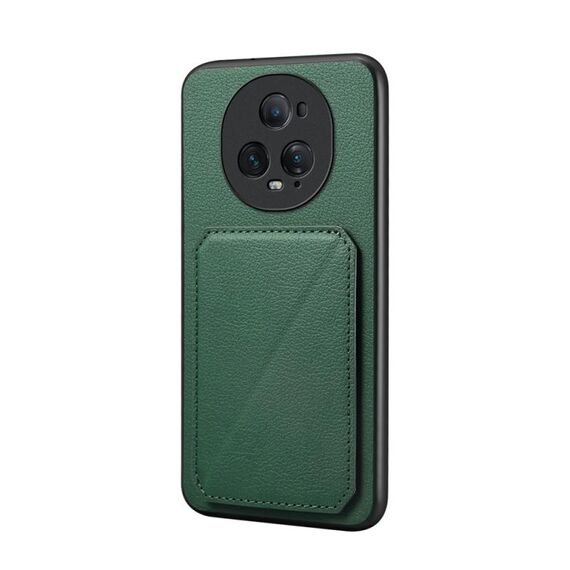 Per Honor Magic5 Ultimate 5G D04 Custodia per telefono con doppio slot per scheda texture vitello (verde)
