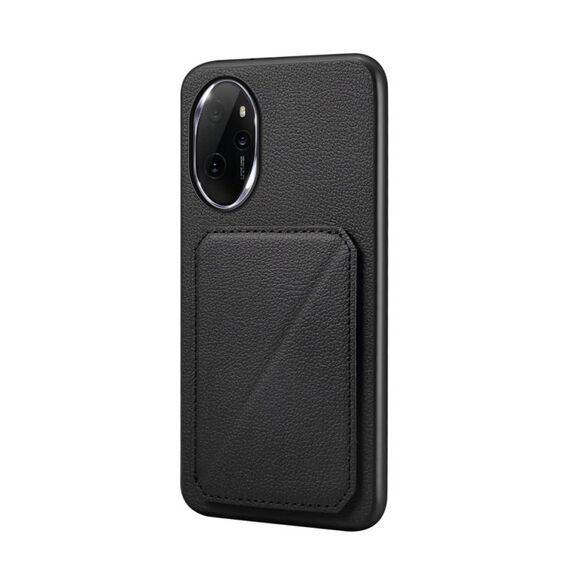 Per Honor 100 Pro D04 Custodia per telefono con doppio slot per scheda texture vitello (nero)