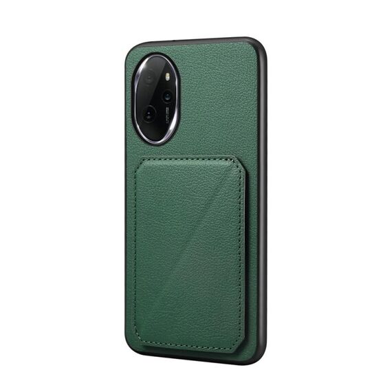Per Honor 100 Pro D04 Custodia per telefono con doppio slot per scheda texture vitello (verde)