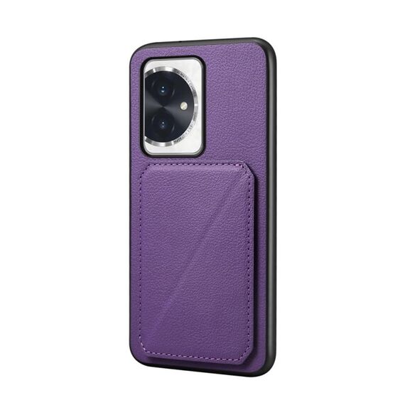 Per Honor 100 D04 Custodia per telefono con doppio slot per scheda texture vitello (viola)