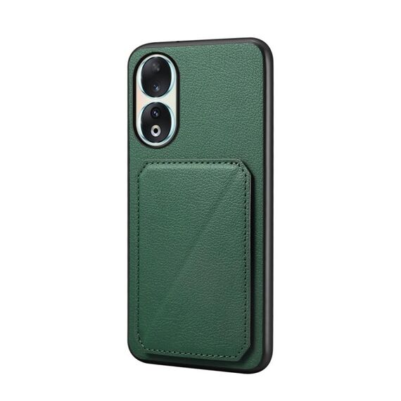Per Honor 90 D04 Custodia per telefono con doppio slot per scheda texture vitello (verde)