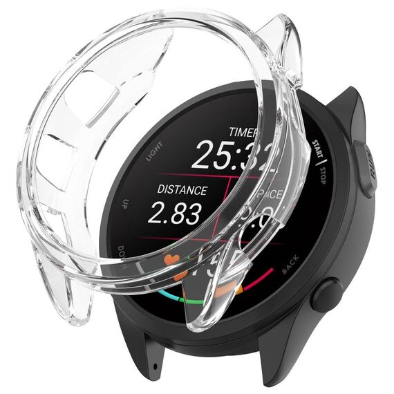 Custodia protettiva per orologio in TPU cavo per Garmin Forerunner 165/165 Music Half Pack (trasparente)