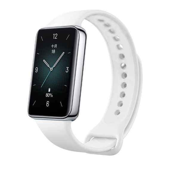 Cinturino per orologio in silicone tinta unita per Honor Band 9 (bianco)