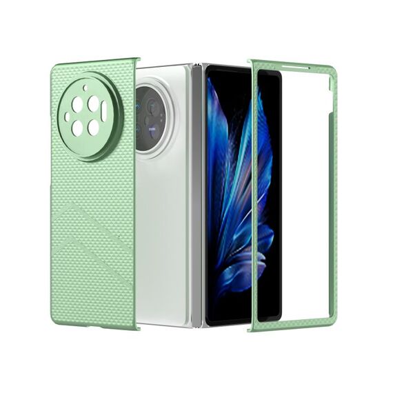 Per vivo X Fold3 Custodia per telefono antiurto con vernice diamantata texture smerigliata per PC (verde chiaro)