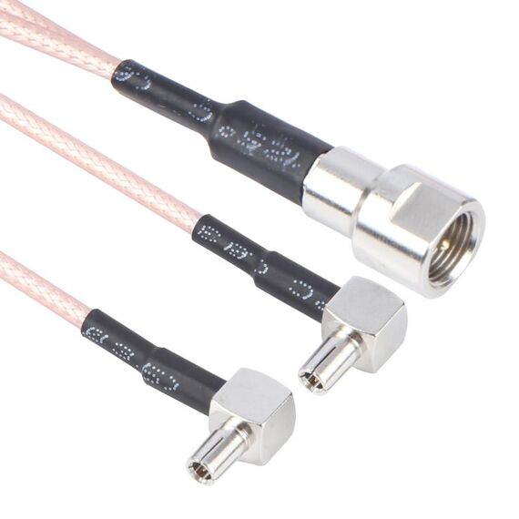 Cavo di prolunga doppio connettore RF coassiale da TS9 a RG316, specifica: 50 x 50 cm