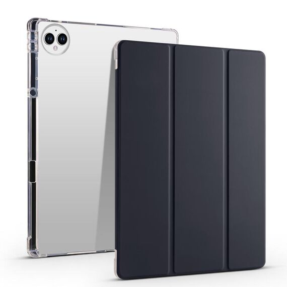 Per vivo Pad3 Pro Custodia tablet in pelle TPU trasparente pieghevole 3 con slot per penna (nero)
