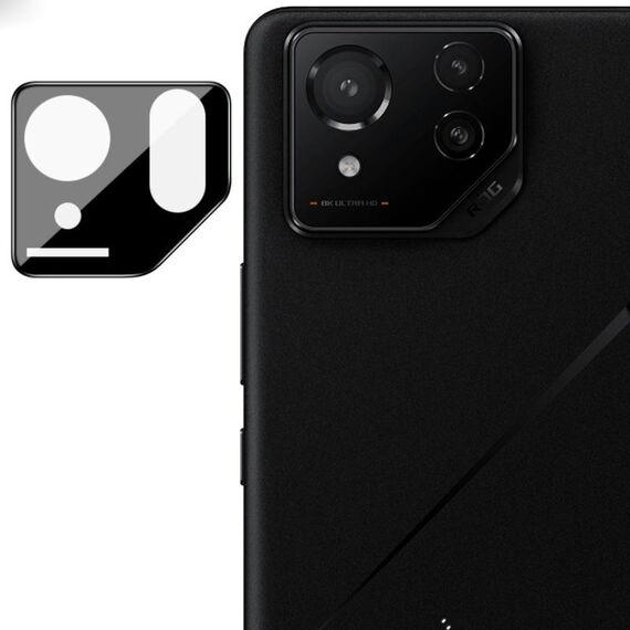 Per Asus ROG Phone 8 Pro IMAK Pellicola in vetro per obiettivo fotocamera posteriore versione nera