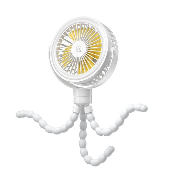 USAMS ZB289 Ventilatore per passeggino Type-C Mini ventilatore portatile Octopus (bianco)