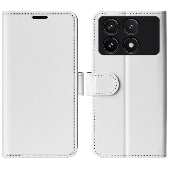 Per Xiaomi Redmi K70 R64 Custodia per cellulare in pelle con texture orizzontale (bianca)