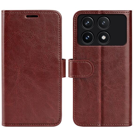 Per Xiaomi Redmi K70 R64 Custodia per cellulare in pelle con texture orizzontale (marrone)