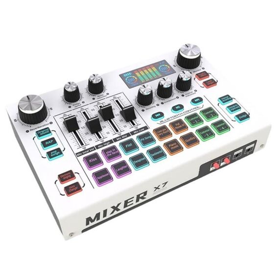 X7 48V Mixer audio trasmissione live Microfono professionale Scheda audio live