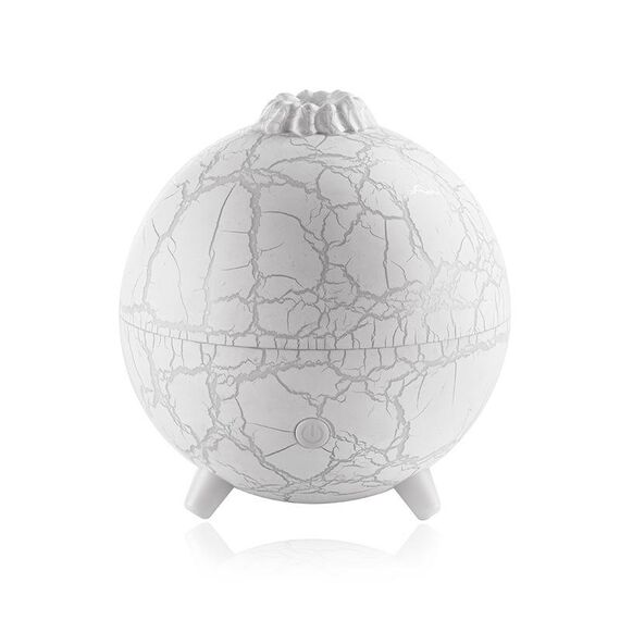 D612 USB plug-in colorato gradiente atmosfera luce fiamma crepa umidificatore per aromaterapia (bianco)