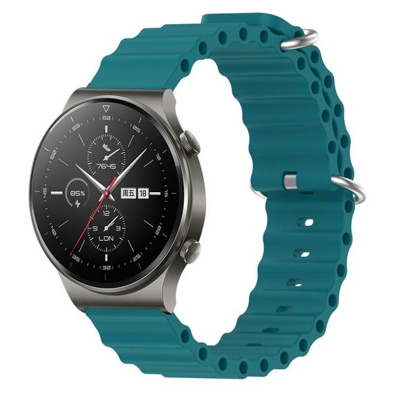 Per Huawei GT2 Pro 22mm Cinturino in silicone a tinta unita stile oceano (verde)