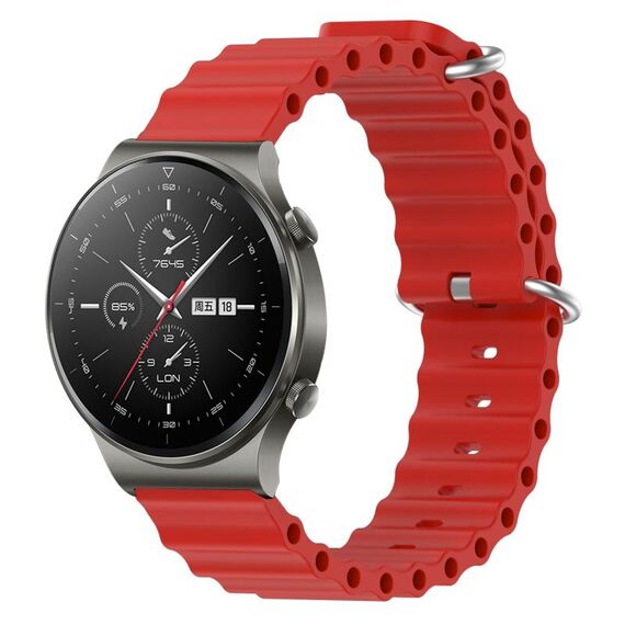 Per Huawei GT2 Pro 22mm Cinturino in silicone a tinta unita stile oceano (rosso)