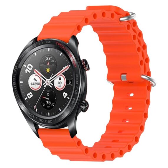 For Honor Watch Dream 22mm Cinturino in silicone a tinta unita stile oceano (arancione)