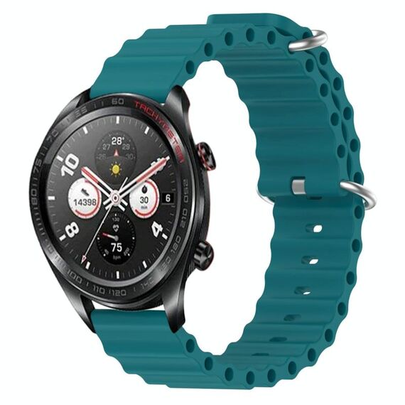 For Honor Watch Dream 22mm Cinturino in silicone a tinta unita stile oceano (verde)