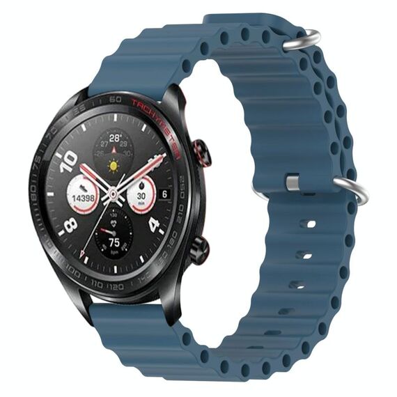 For Honor Watch Dream 22mm Cinturino in silicone a tinta unita stile oceano (grigio roccia)