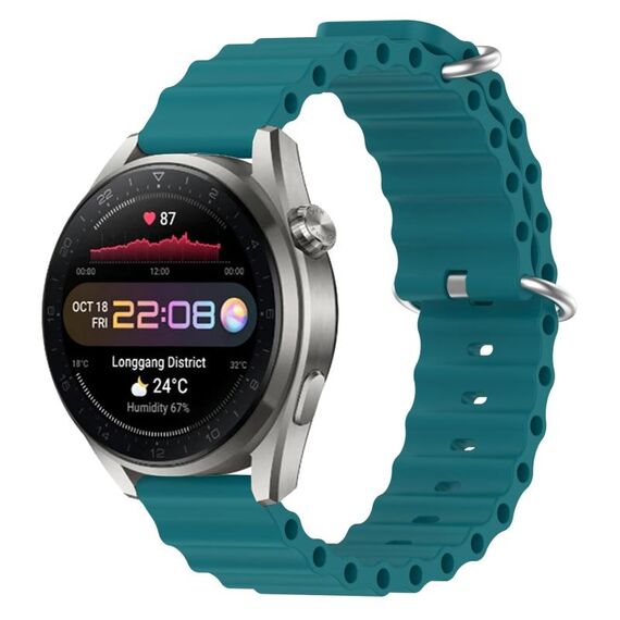 Per Huawei Watch 3 Pro Nuovo cinturino per orologio in silicone a tinta unita da 22 mm (verde)