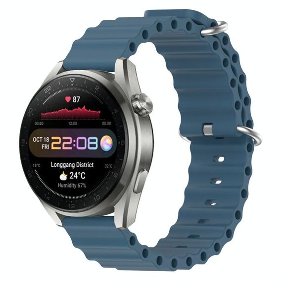 Per Huawei Watch 3 Pro Nuovo cinturino per orologio in silicone a tinta unita da 22 mm (grigio roccia)