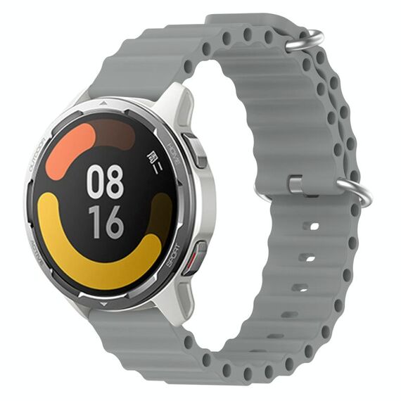 Per Xiaomi MI Watch Color 2 22mm Cinturino in silicone a tinta unita stile oceano (grigio)