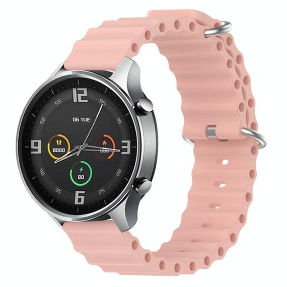 Per Xiaomi MI Watch Color 22mm Cinturino in silicone a tinta unita in silicone stile oceano (rosa)
