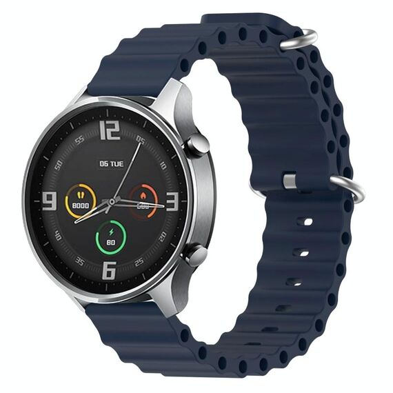 Per Xiaomi MI Watch Color 22mm Cinturino in silicone a tinta unita in silicone stile oceano (blu scuro)
