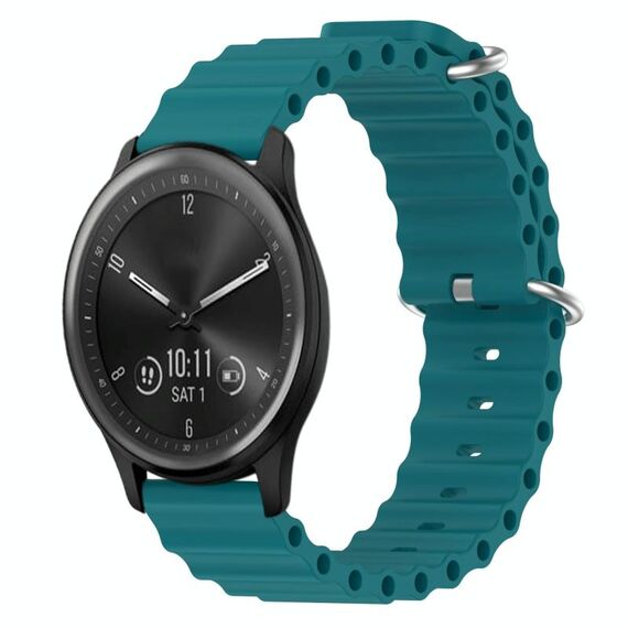 Per Garmin Vivomove Sport 20mm Cinturino in silicone a tinta unita stile oceano (verde)
