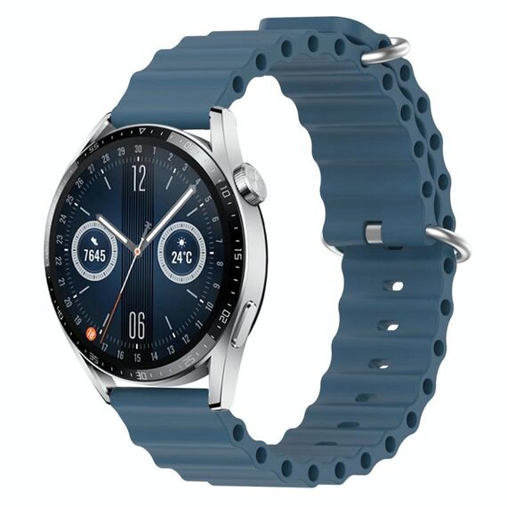 Per Huawei Watch GT3 42mm 20mm Cinturino in silicone a tinta unita stile oceano (grigio roccia)