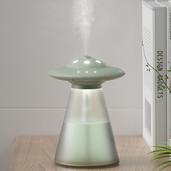 FX-041 Umidificatore a luce notturna a forma di UFO con ricarica USB (verde oceano)
