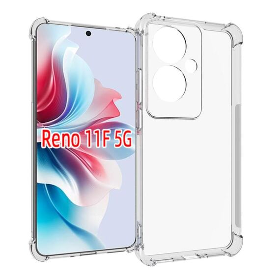 Per OPPO Reno11 F 5G Custodia per telefono in TPU ispessente antiscivolo globale antiurto (trasparente)