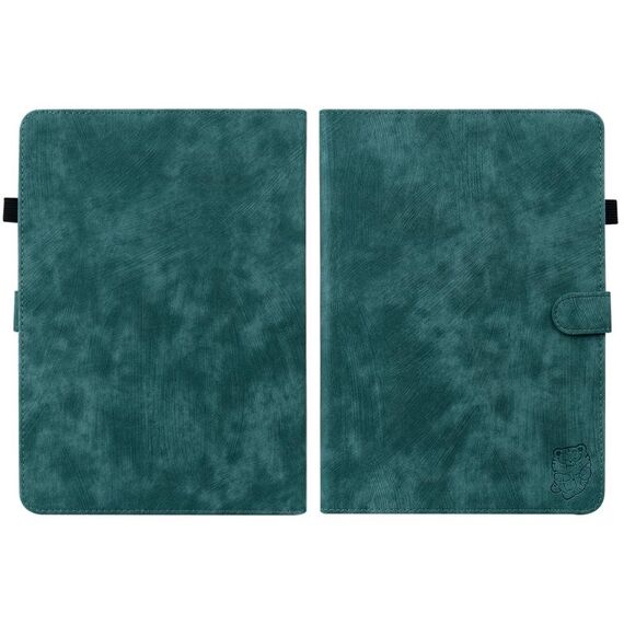 Custodia per tablet in pelle flip con motivo tigre per Amazon Kindle Paperwhite 5 2023 2024 (verde scuro)