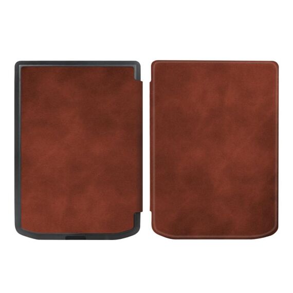 Per Pocketbook Verse / Verse Pro Custodia smart tablet in pelle retrò con sensazione di pelle (marrone)