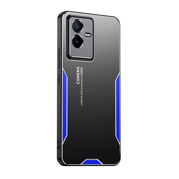 Custodia per telefono in metallo ibrido TPU per vivo T2X Blade Series (blu)