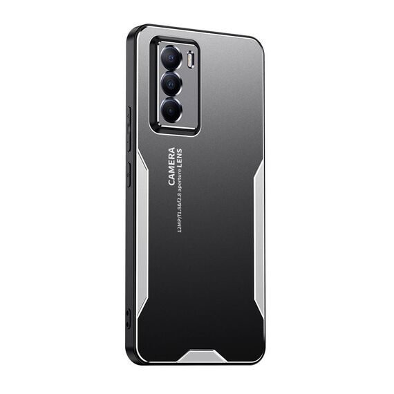 Custodia per telefono in metallo ibrido TPU per vivo T1 Blade Series (argento)