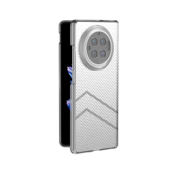 Per vivo X Flod3 Custodia per telefono smerigliata trasparente con motivo a onde