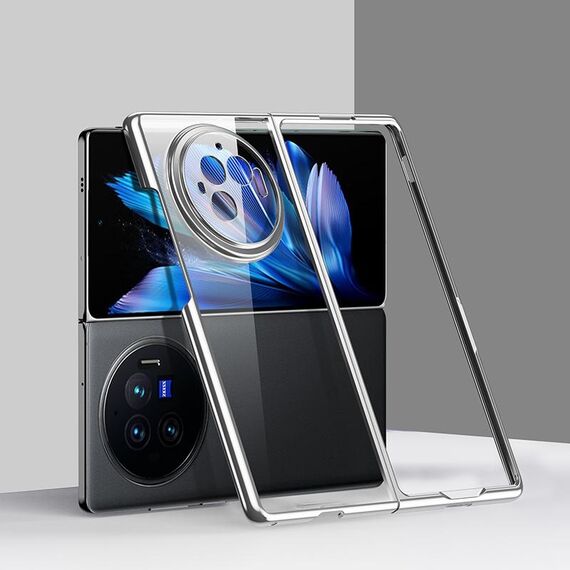 Custodia per telefono antiurto per PC galvanica per vivo X Fold3 6D (argento)