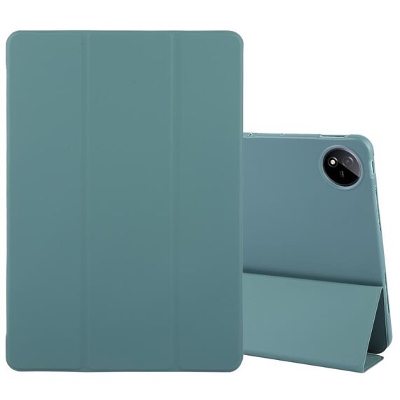 Custodia per tablet ripiegabile in pelle siliconica per vivo Pad Pro 13.0 (verde scuro)