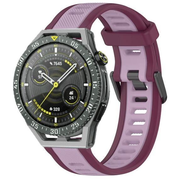 Per Huawei Watch GT3 SE cinturino in silicone strutturato bicolore da 22 mm (viola)
