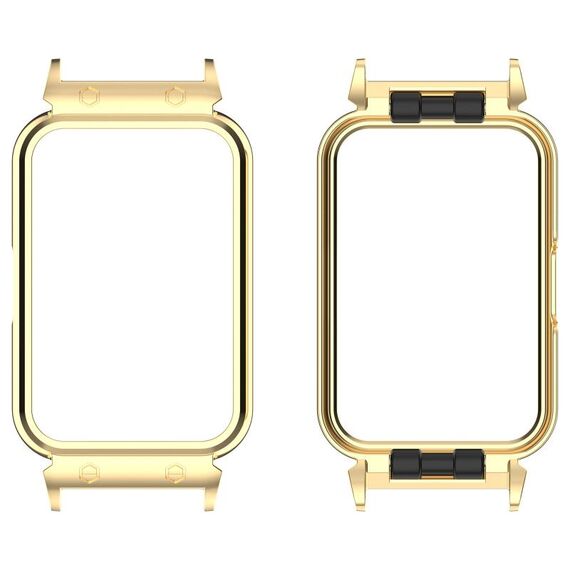 Custodia protettiva per orologio con struttura in metallo per Samsung Galaxy Fit 3 da 18 mm (oro)