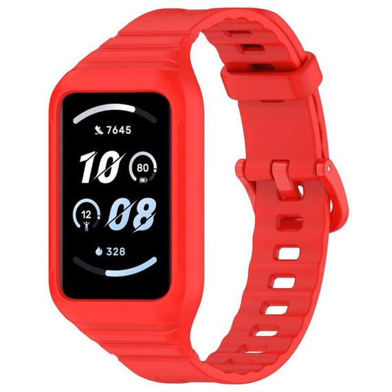 Cinturino per orologio in silicone integrato per Honor Band 9 Armor (rosso)