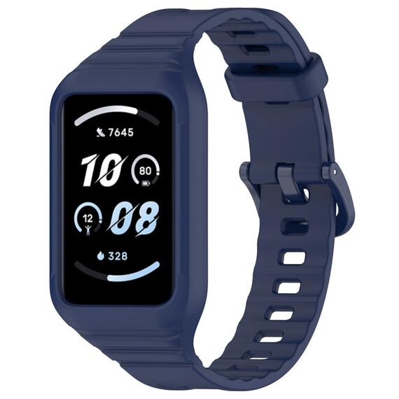 Cinturino per orologio in silicone integrato per Honor Band 9 Armor (blu notte)