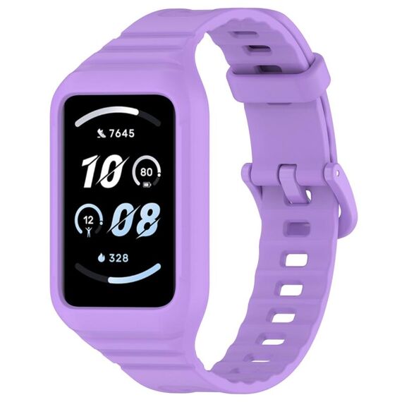 Cinturino per orologio in silicone integrato per Honor Band 9 Armor (viola)