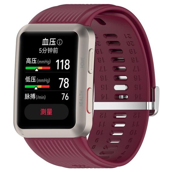 Per Huawei Watch D cinturino per orologio in silicone per orologio da pressione sanguigna (vino rosso)