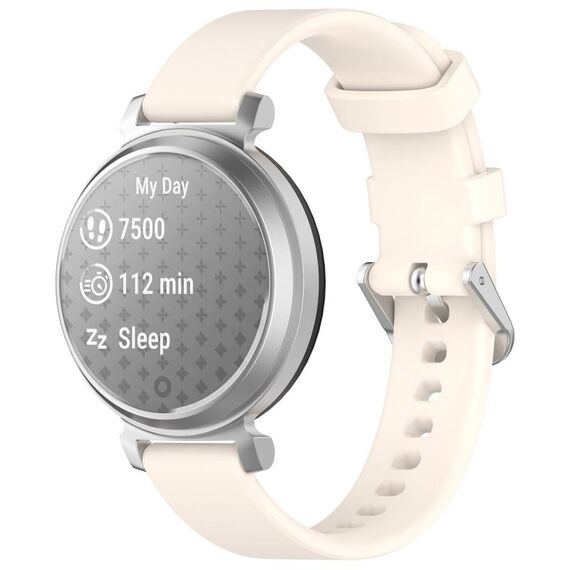 Per Garmin Lily 2 14mm cinturino in silicone con fibbia argento (Starlight)